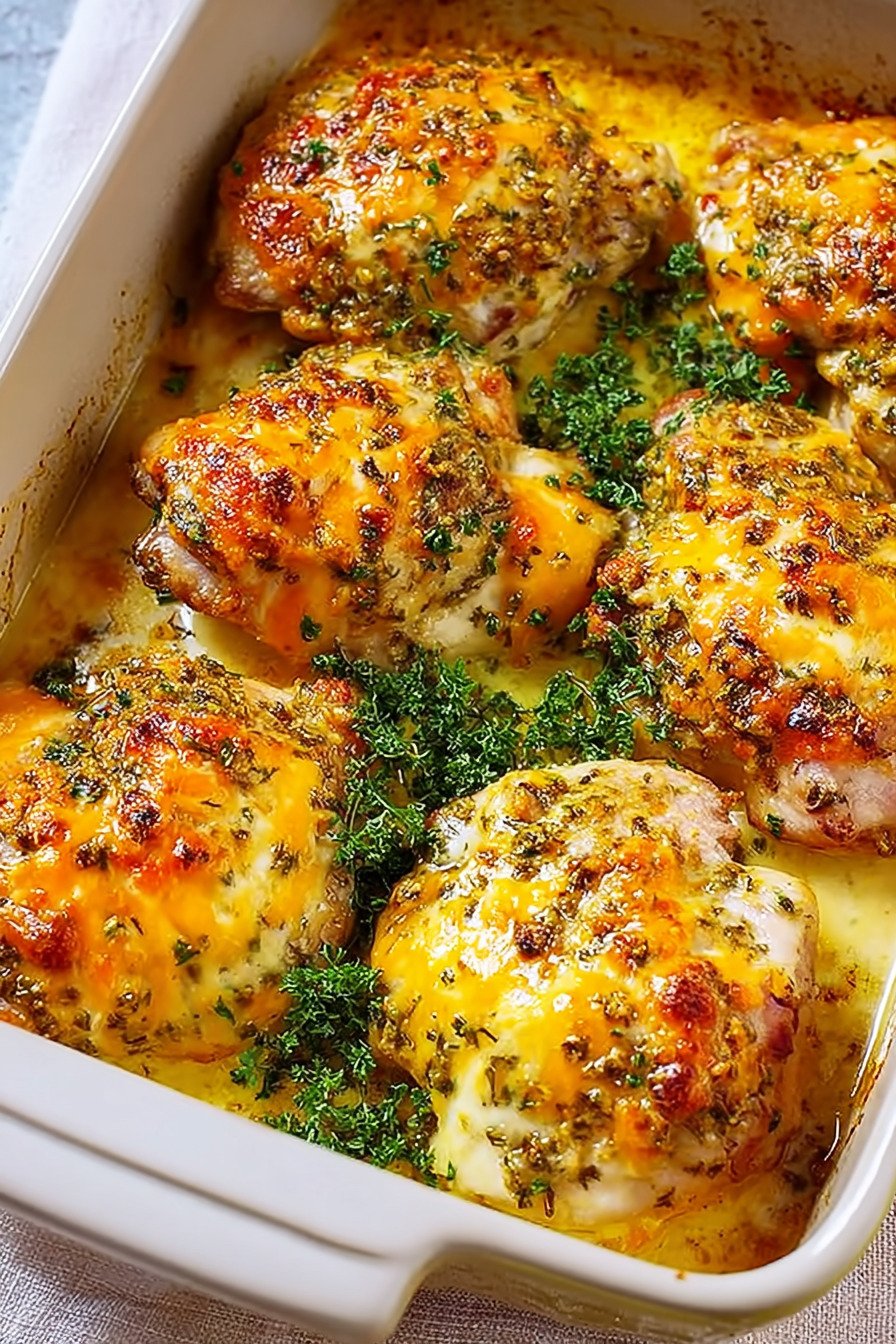 Keto Baked Cheesy Ranch Chicken Thighs Recipe final result