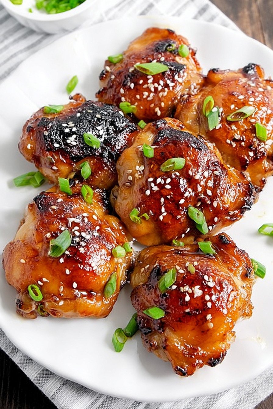 Oven Baked Teriyaki Chicken Thighs with Sticky Homemade Sauce extra recipe photo
