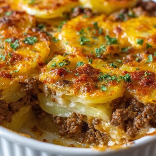 Cheesy Hamburger Potato Casserole extra recipe photo