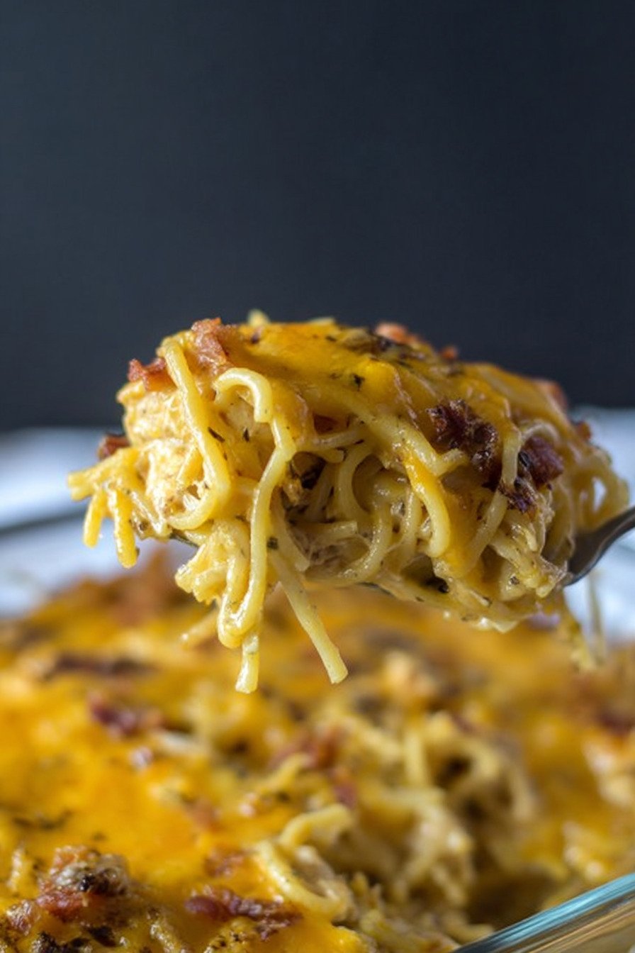 Cheesy Crack Chicken Spaghetti Bake recipe tips