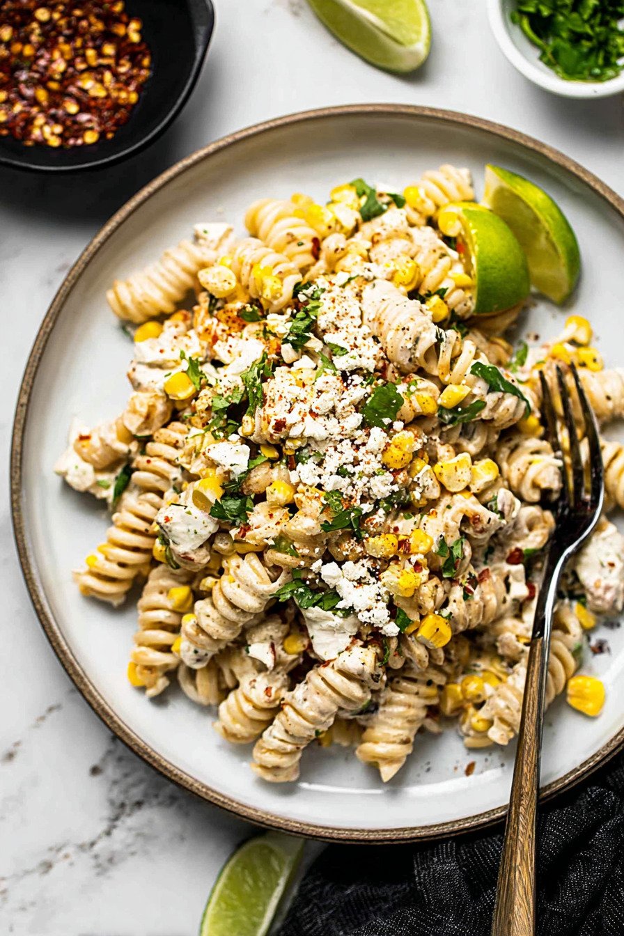 20-Minute Creamy Street Corn Pasta Salad extra recipe photo