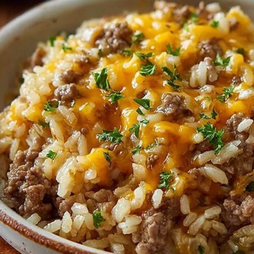 A Comforting Classic: Cheesy Hamburger Rice Casserole extra recipe photo