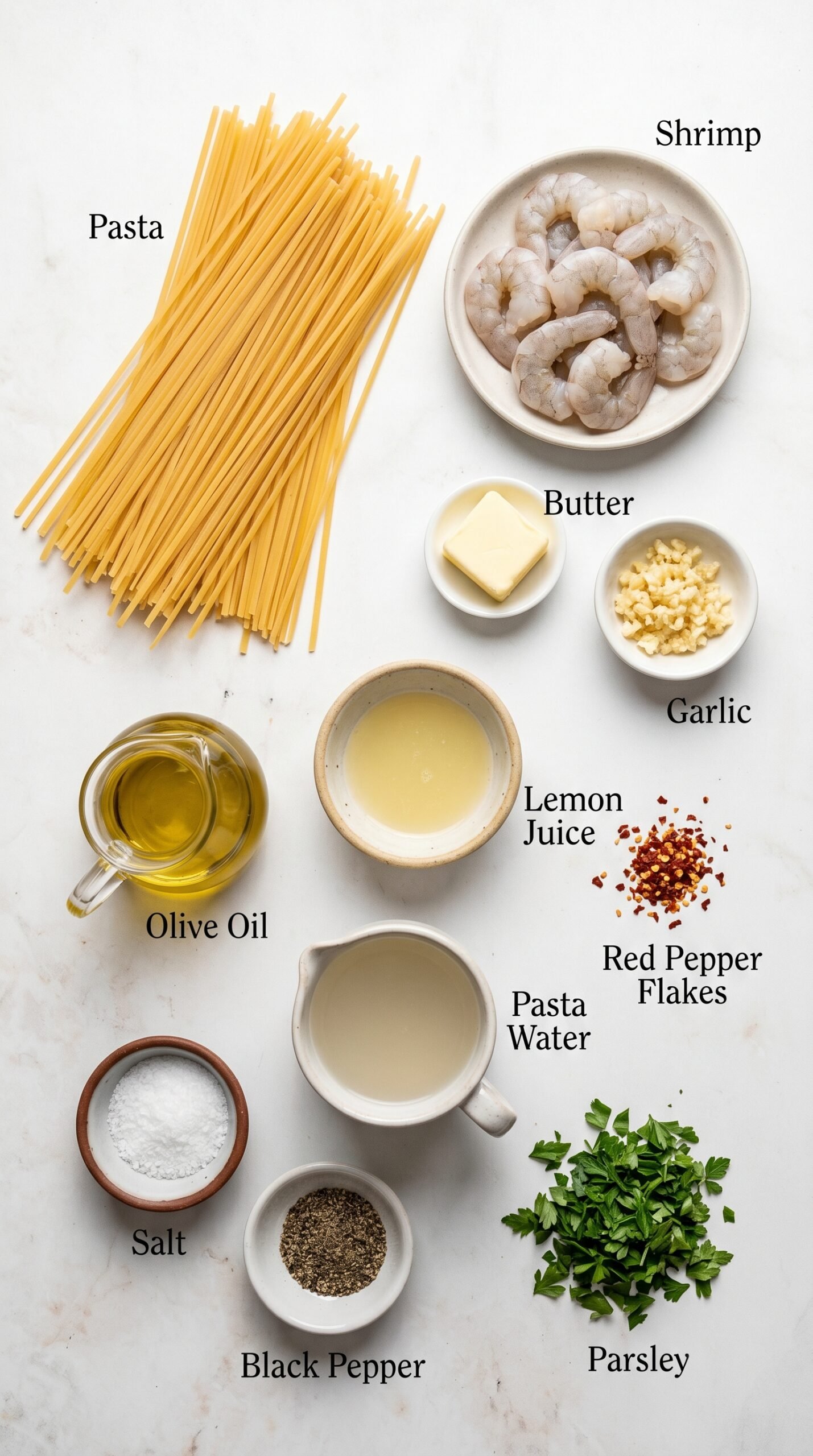 Garlic Butter Shrimp Pasta – Easy 30-Minute Weeknight Dinner recipe ingredients