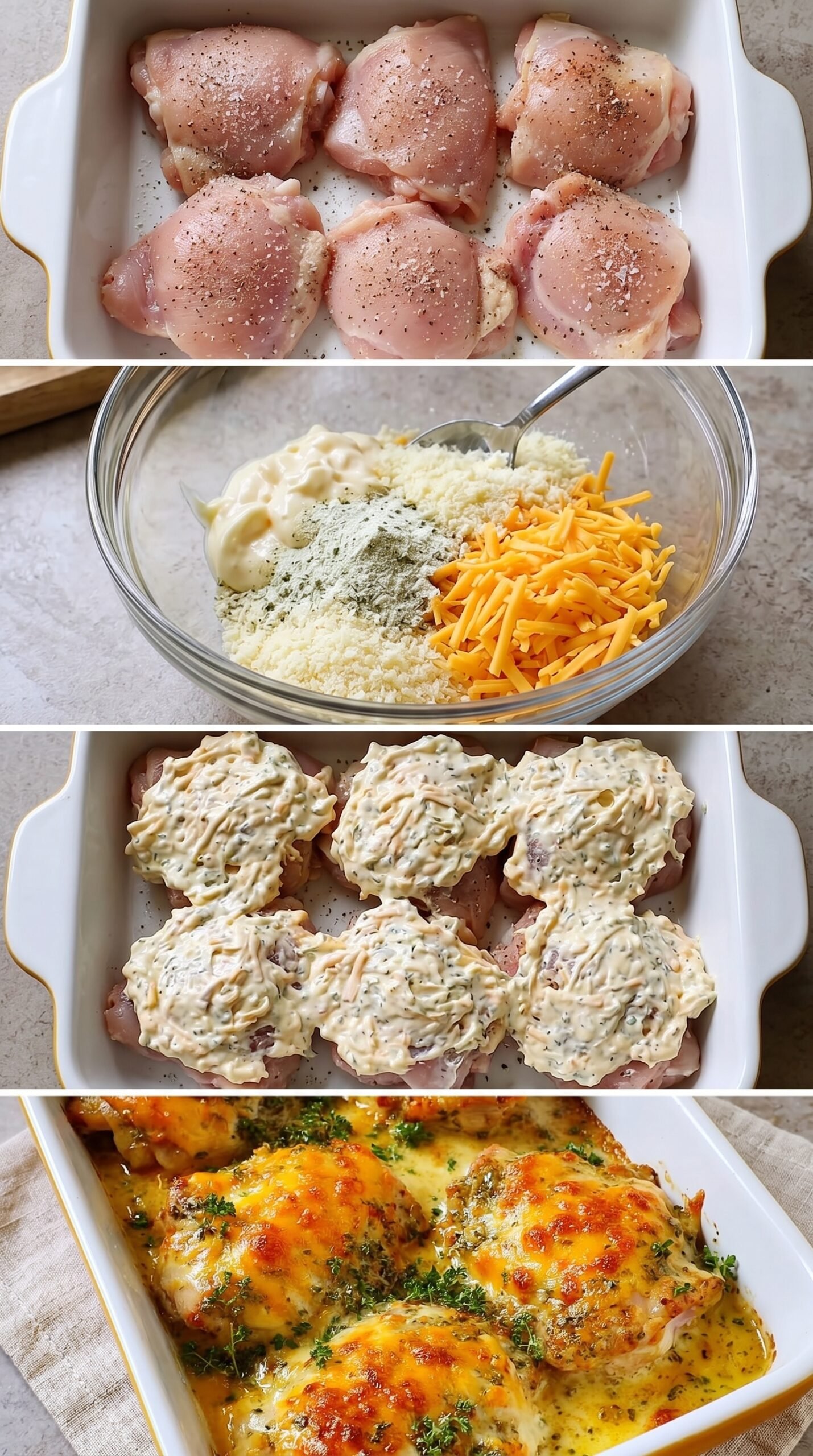 Keto Baked Cheesy Ranch Chicken Thighs Recipe recipe instructions
