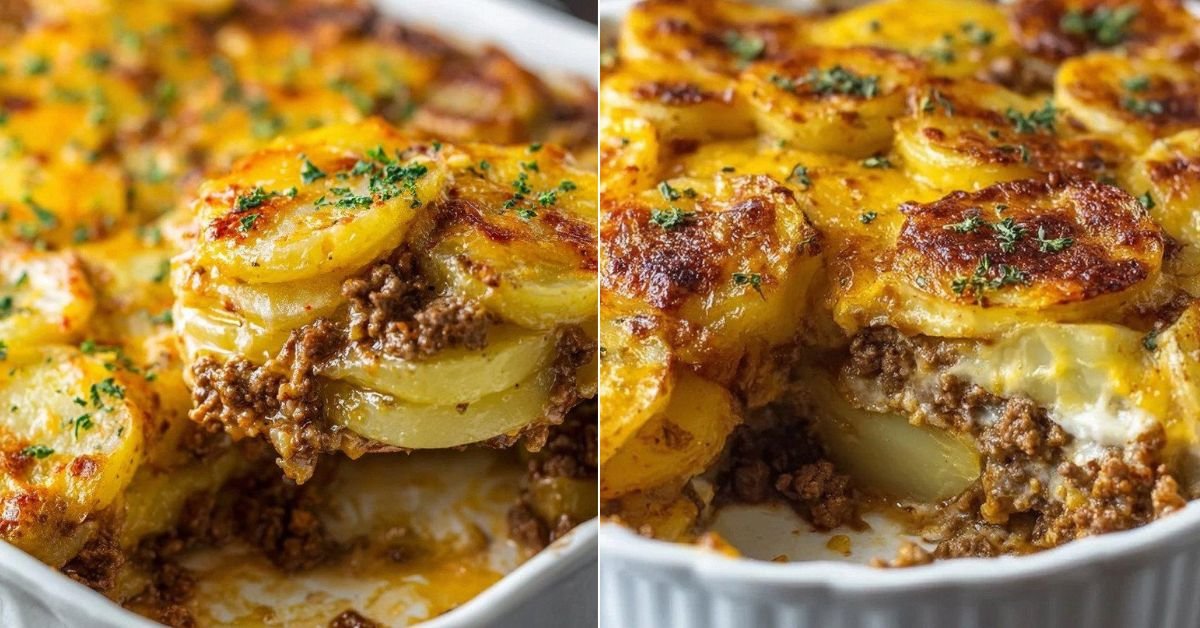 Cheesy Hamburger Potato Casserole recipe photo