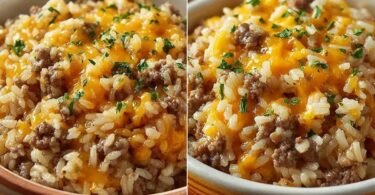 A Comforting Classic: Cheesy Hamburger Rice Casserole recipe photo