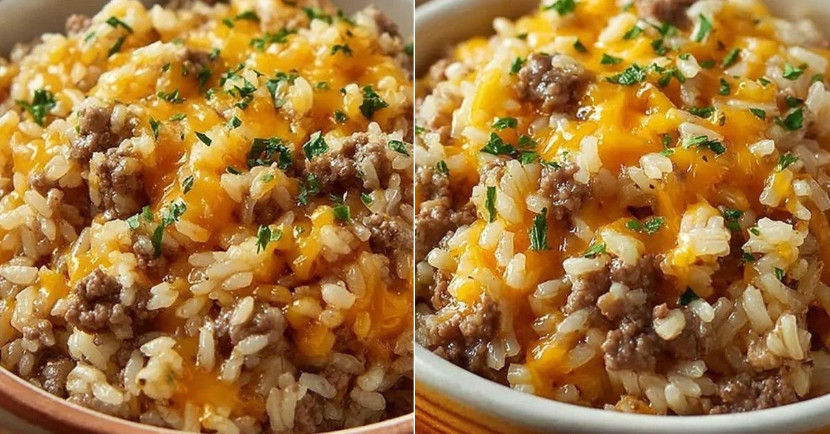 A Comforting Classic: Cheesy Hamburger Rice Casserole recipe photo