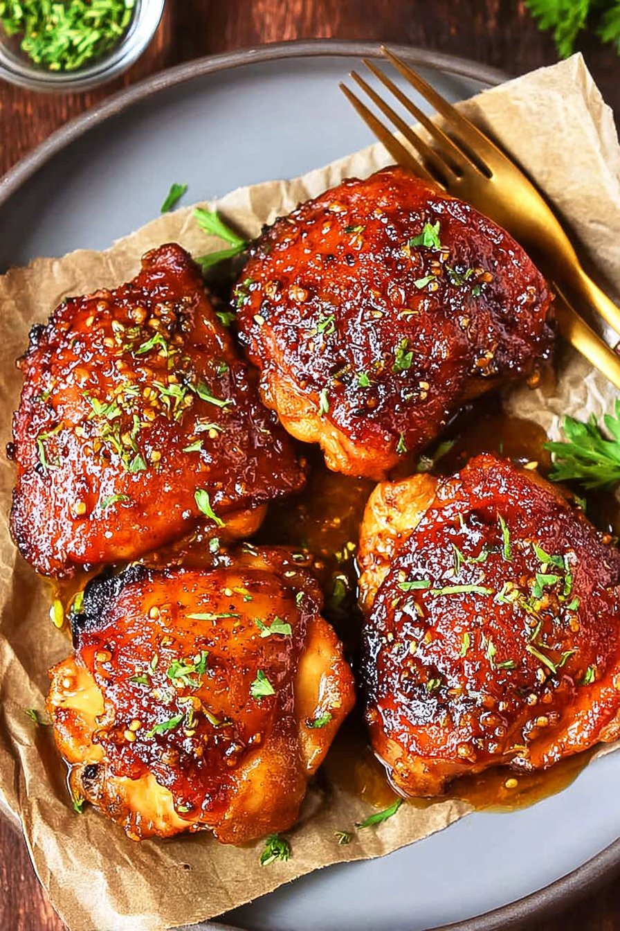 Hot Honey Chicken Thighs with Crispy Skin and Sticky Butter Glaze recipe tips