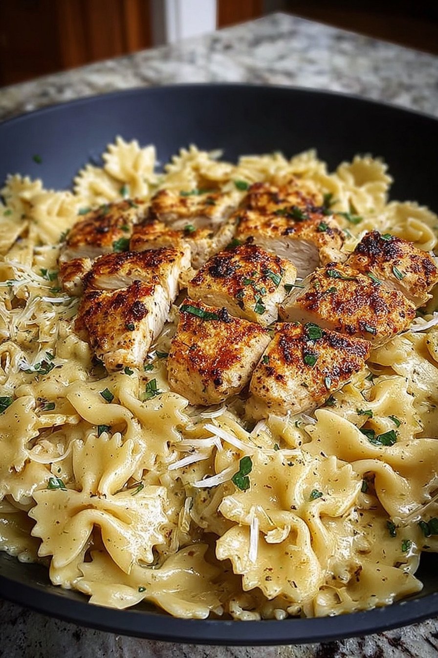 Creamy Garlic Parmesan Chicken Pasta extra recipe photo