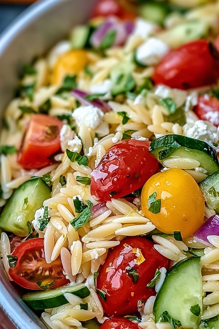 Easy Lemon Orzo Pasta Salad Recipe – A Fresh & Irresistible Delight final result