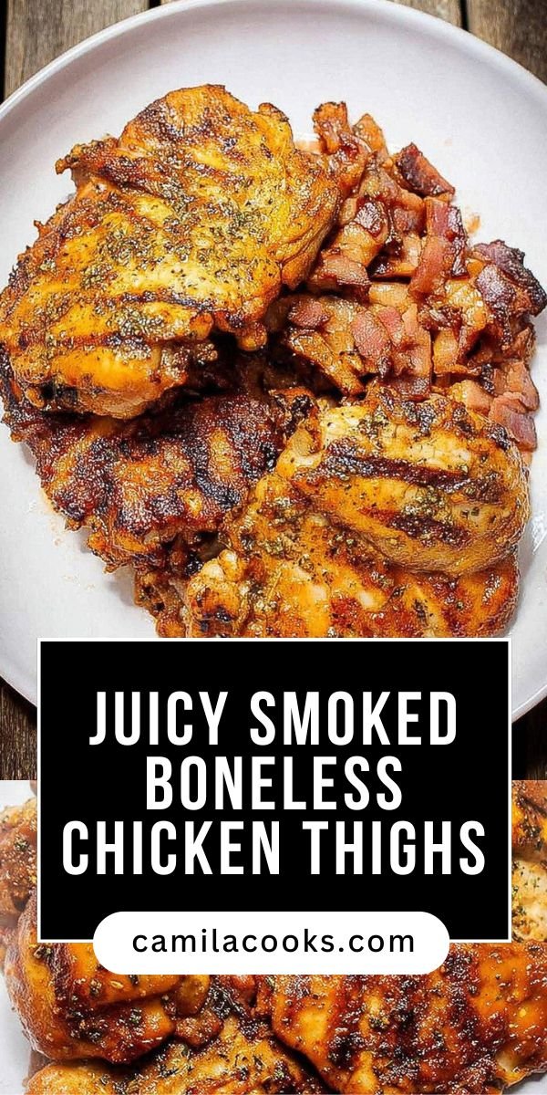 Smoked Boneless Skinless Chicken Thighs on Pellet Grill save this recipe