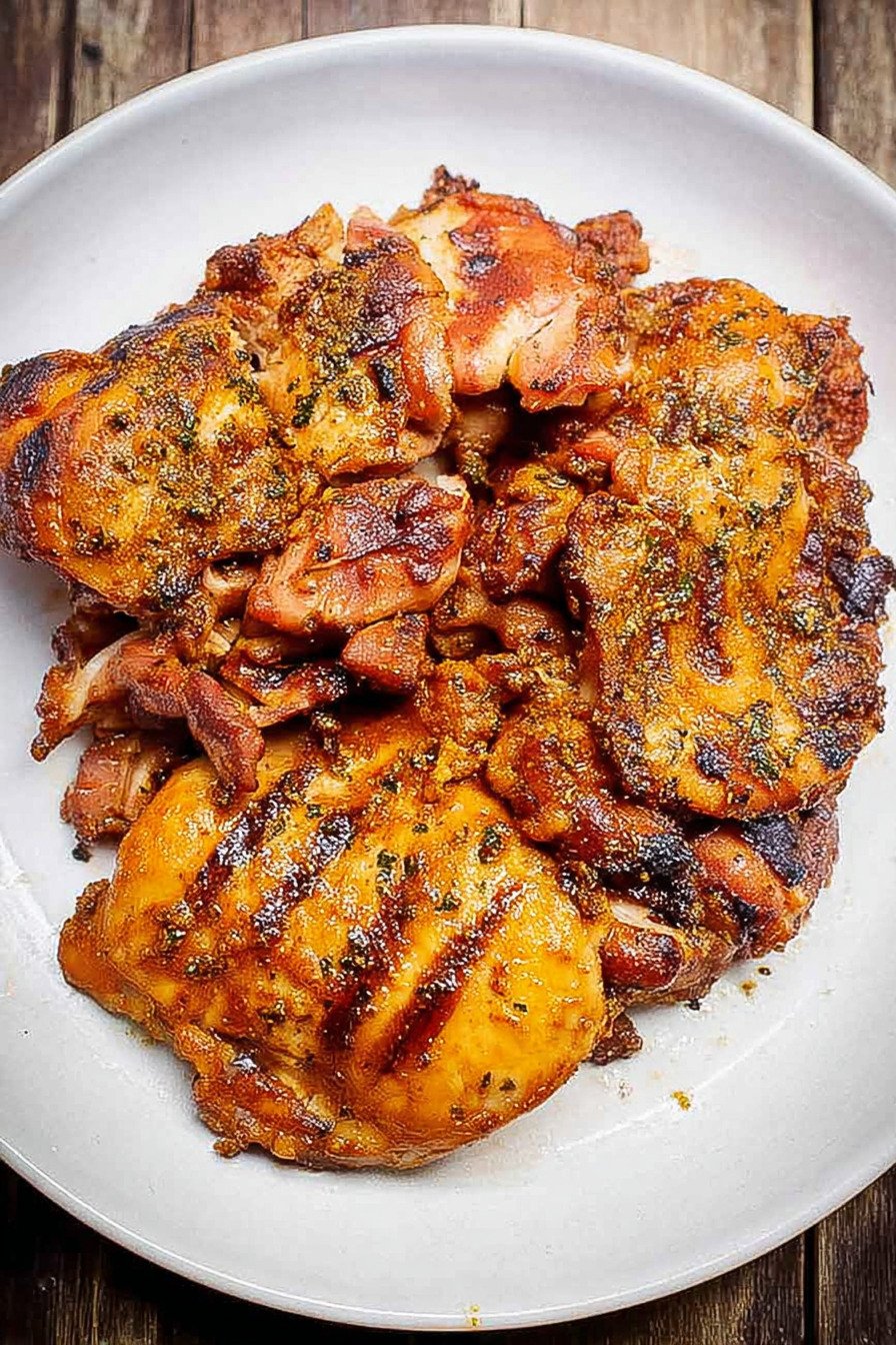 Smoked Boneless Skinless Chicken Thighs on Pellet Grill extra recipe photo