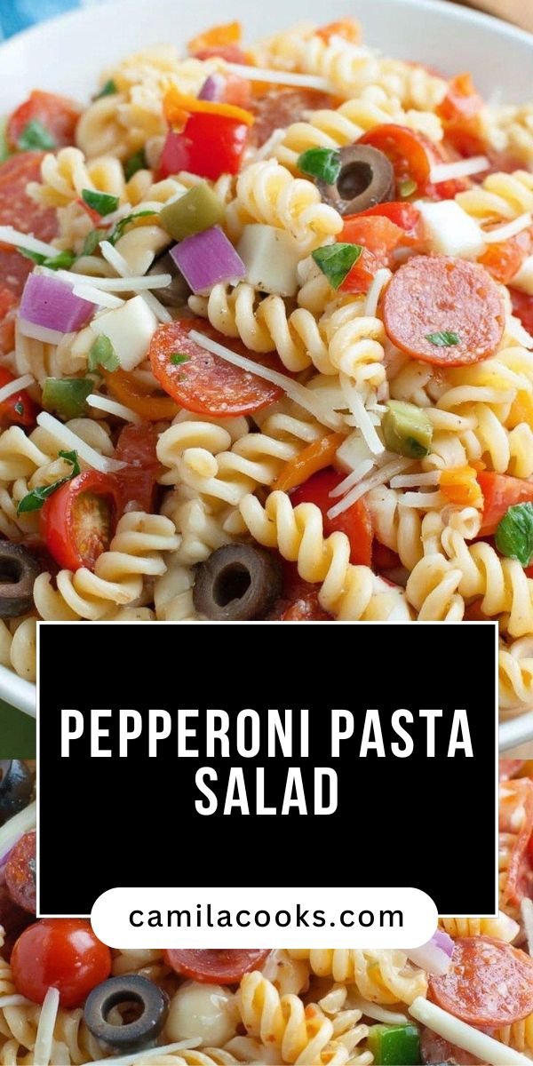 Italian Pasta Salad with Pepperoni save this recipe