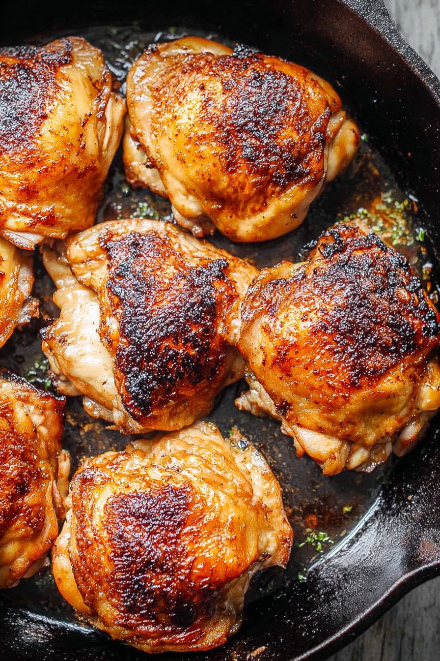 Cast Iron Chicken Thighs with Crispy Skin recipe tips