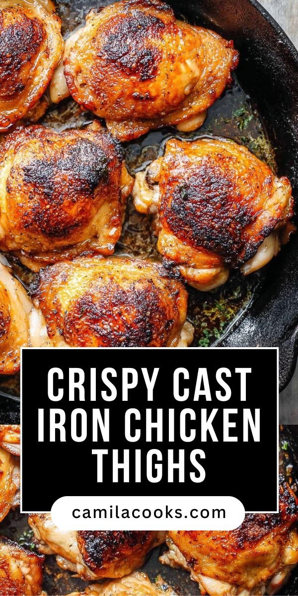 Cast Iron Chicken Thighs with Crispy Skin save this recipe