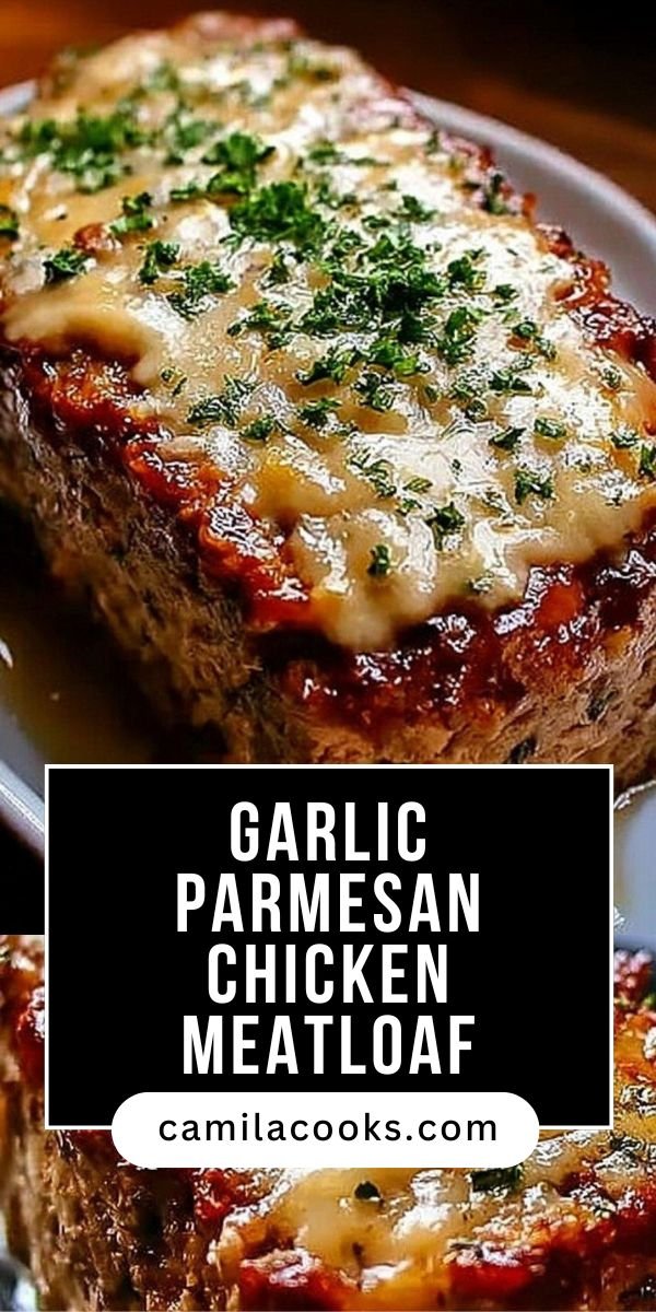 Melt-in-Your-Mouth Garlic Parmesan Chicken Meatloaf save this recipe