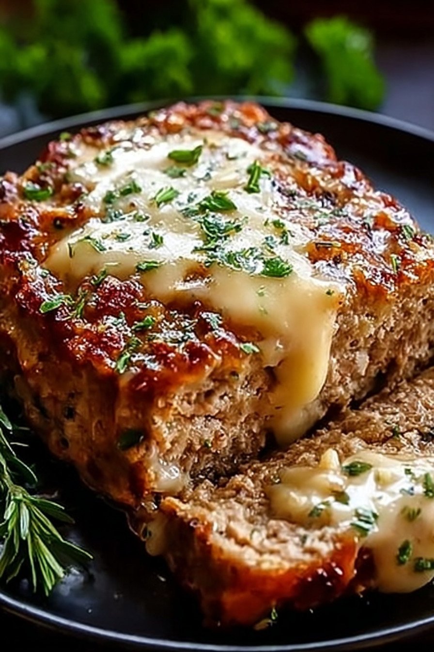 Melt-in-Your-Mouth Garlic Parmesan Chicken Meatloaf final result