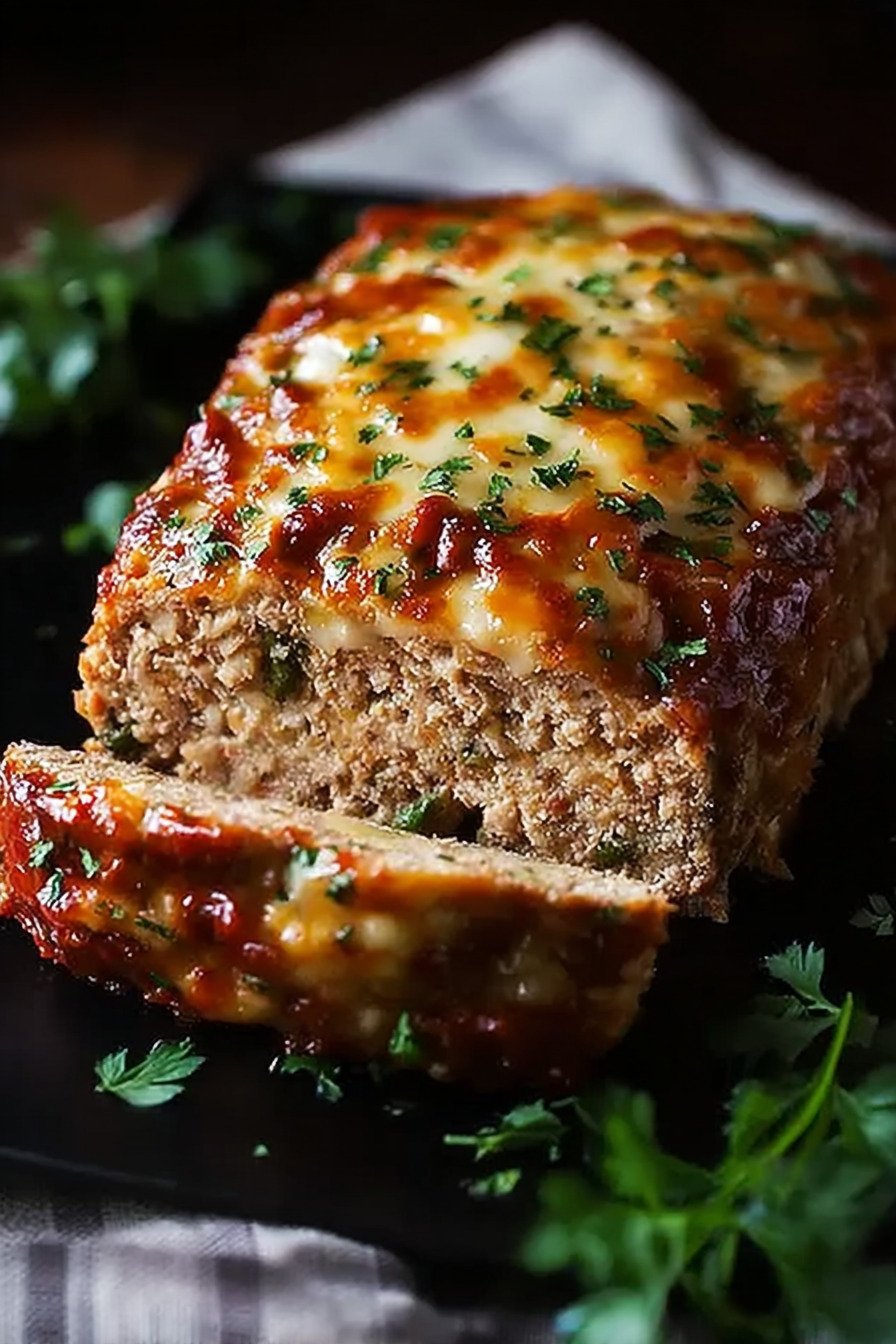 Melt-in-Your-Mouth Garlic Parmesan Chicken Meatloaf extra recipe photo
