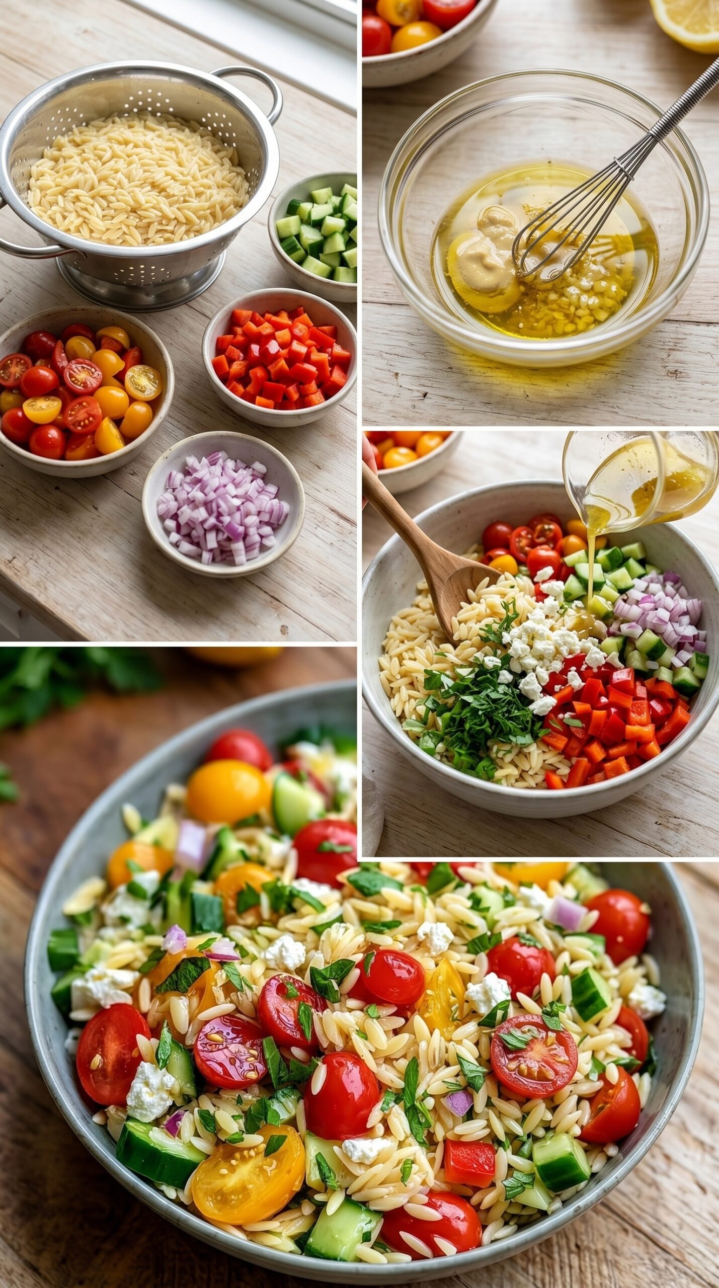 Easy Lemon Orzo Pasta Salad Recipe – A Fresh & Irresistible Delight recipe instructions