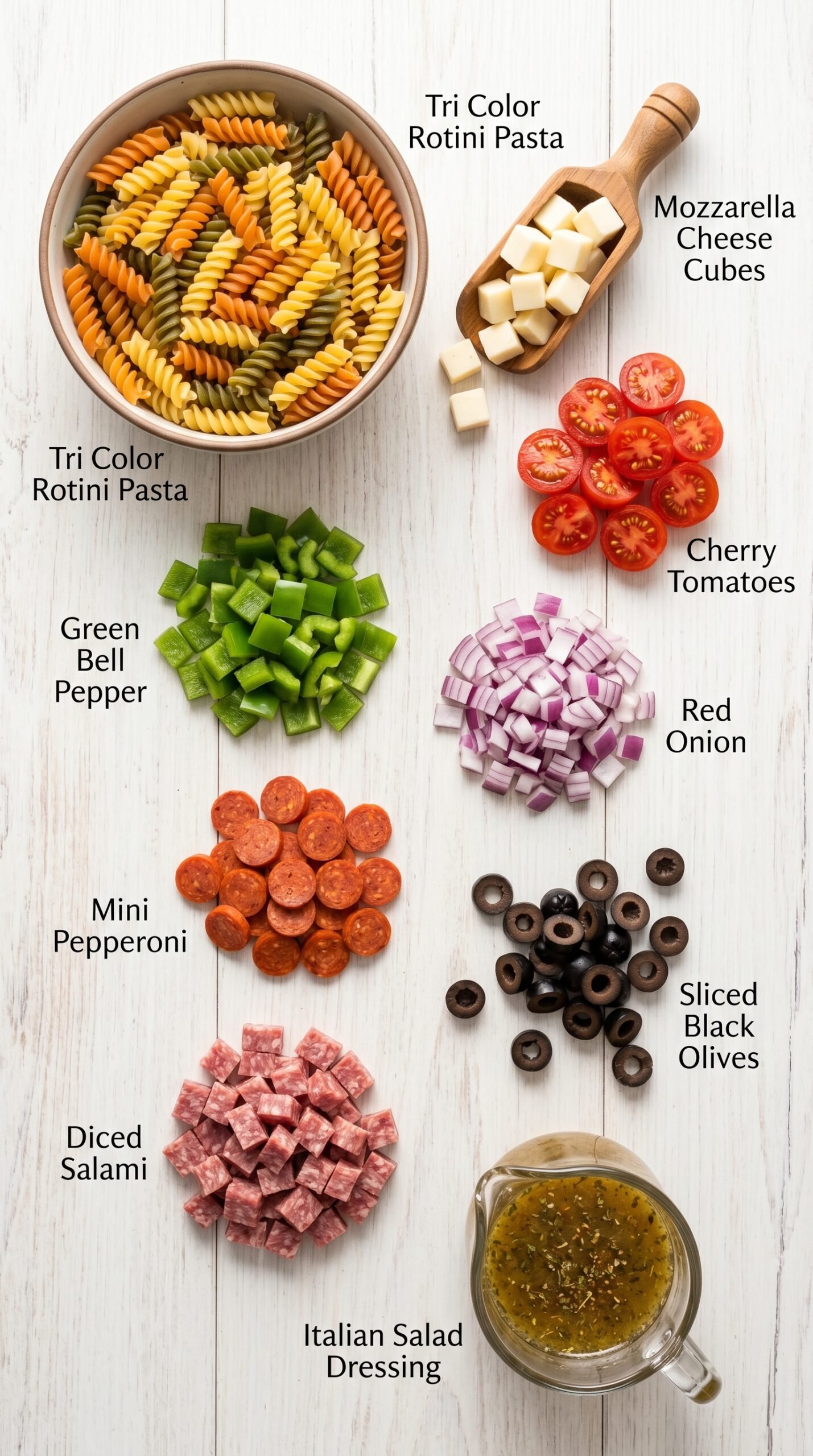 Italian Pasta Salad with Pepperoni recipe ingredients