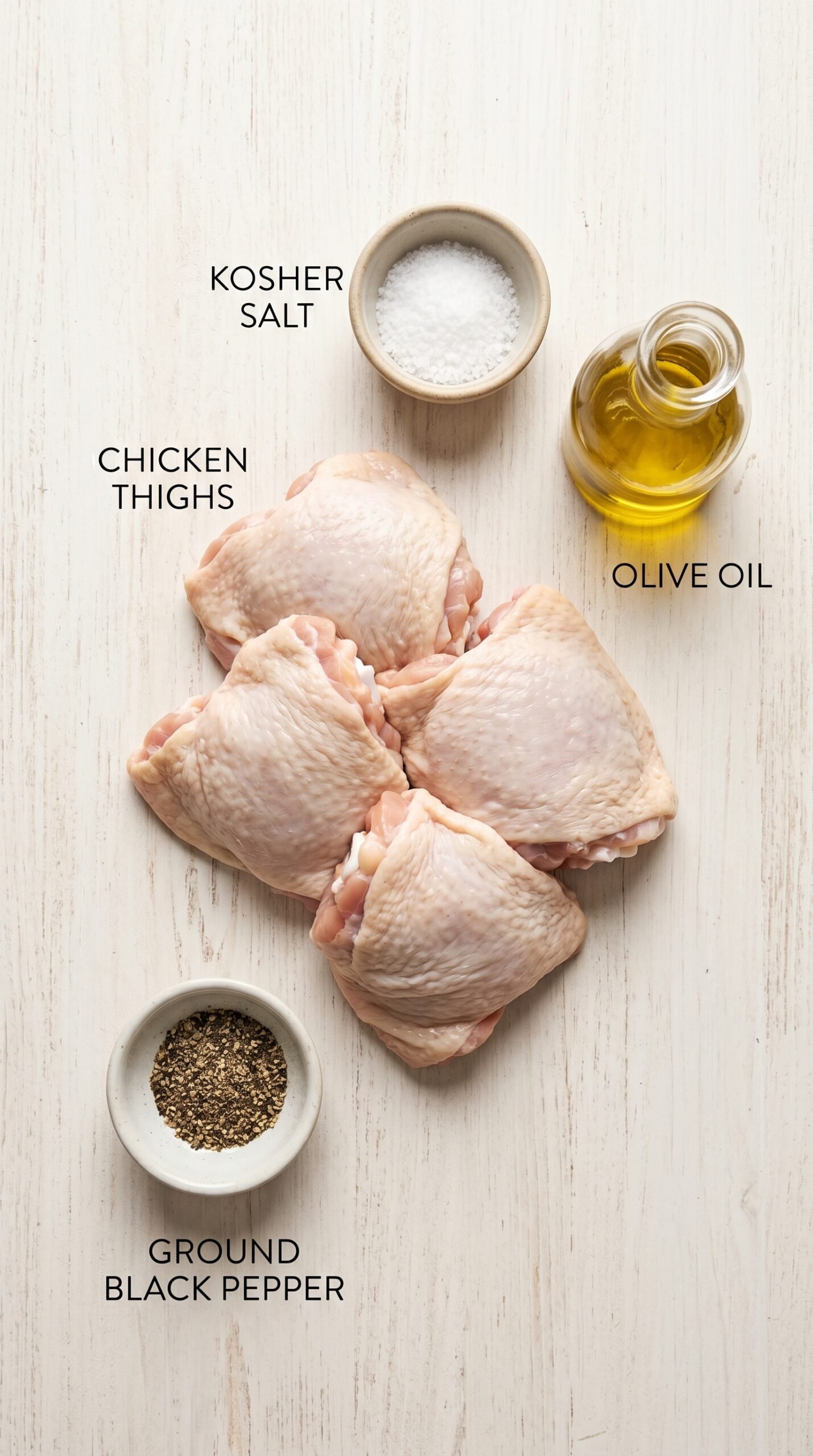 Cast Iron Chicken Thighs with Crispy Skin recipe ingredients