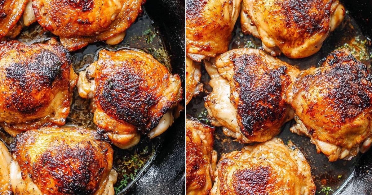 Cast Iron Chicken Thighs with Crispy Skin recipe photo