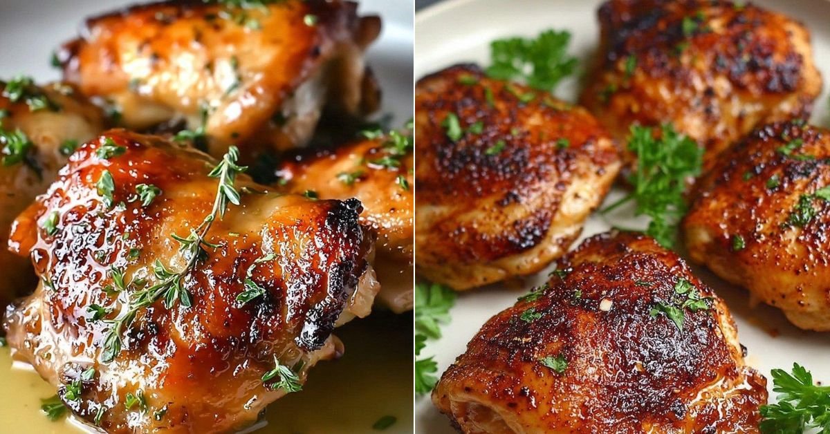 Pan Seared Boneless Chicken Thighs recipe photo